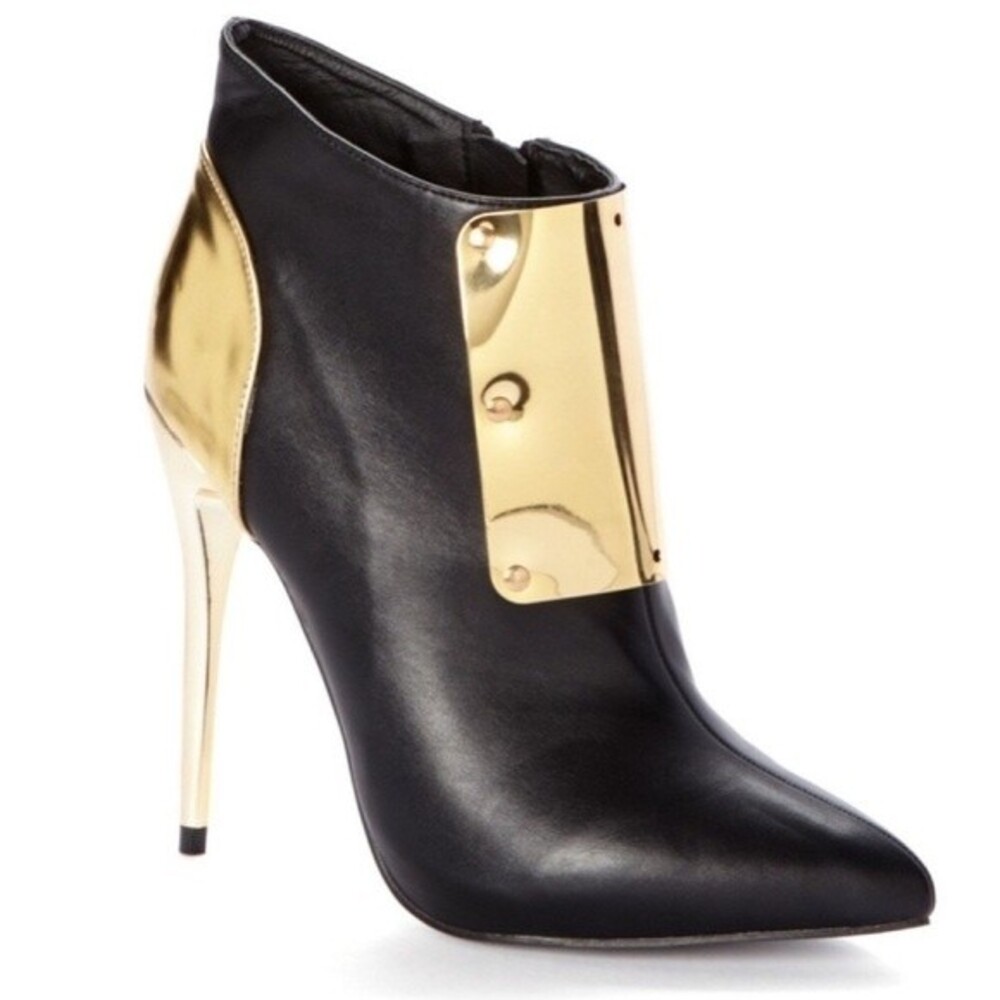 RedKiss Black Privileged Black Gold Bootie 
6.5